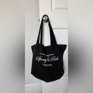 Sporty & Rich Script Logo Tote